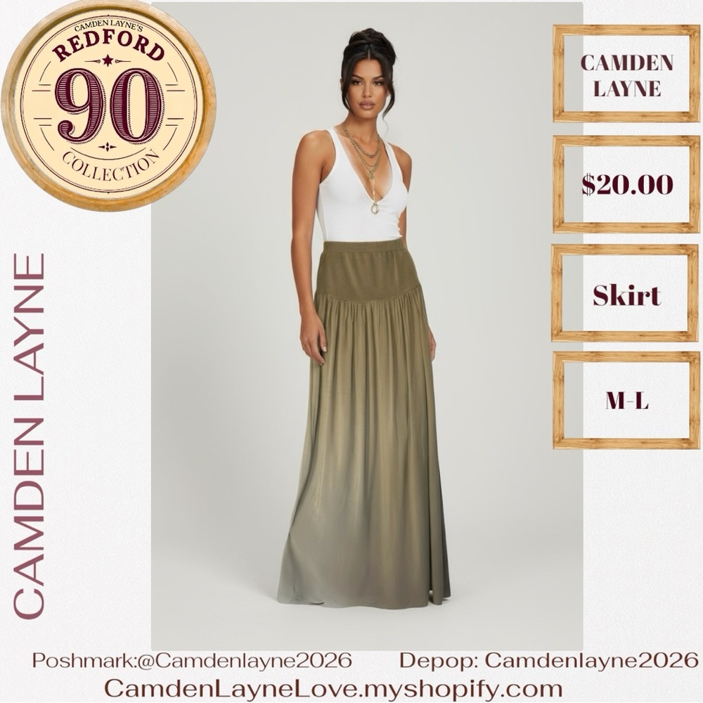 Camden Layne Gray Maxi Skirt